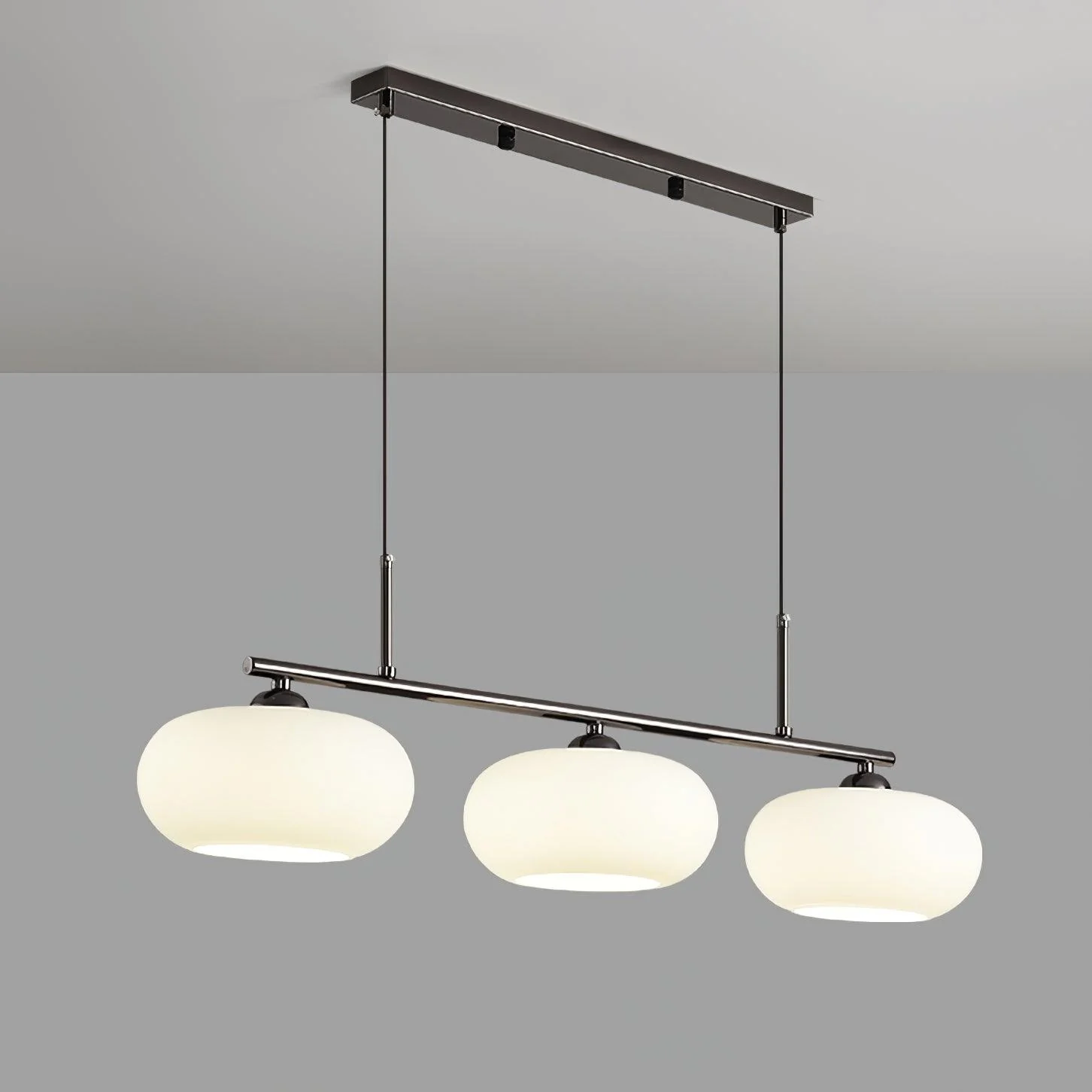 Lampa Wisząca Bauhaus 3-Głowicowa z Regulacją Wysokości – Nowoczesna Lampa do Salonu i Jadalni 0
