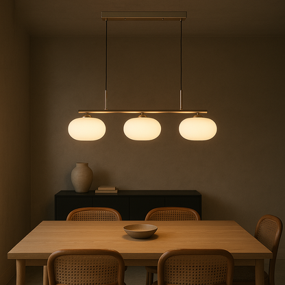 Lampa Wisząca Bauhaus 3-Głowicowa z Regulacją Wysokości – Nowoczesna Lampa do Salonu i Jadalni 5