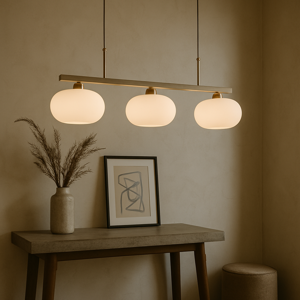 Lampa Wisząca Bauhaus 3-Głowicowa z Regulacją Wysokości – Nowoczesna Lampa do Salonu i Jadalni 8