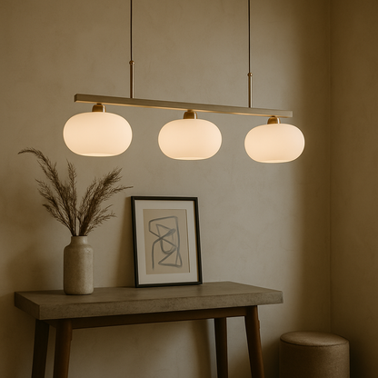 Lampa Wisząca Bauhaus 3-Głowicowa z Regulacją Wysokości – Nowoczesna Lampa do Salonu i Jadalni 8