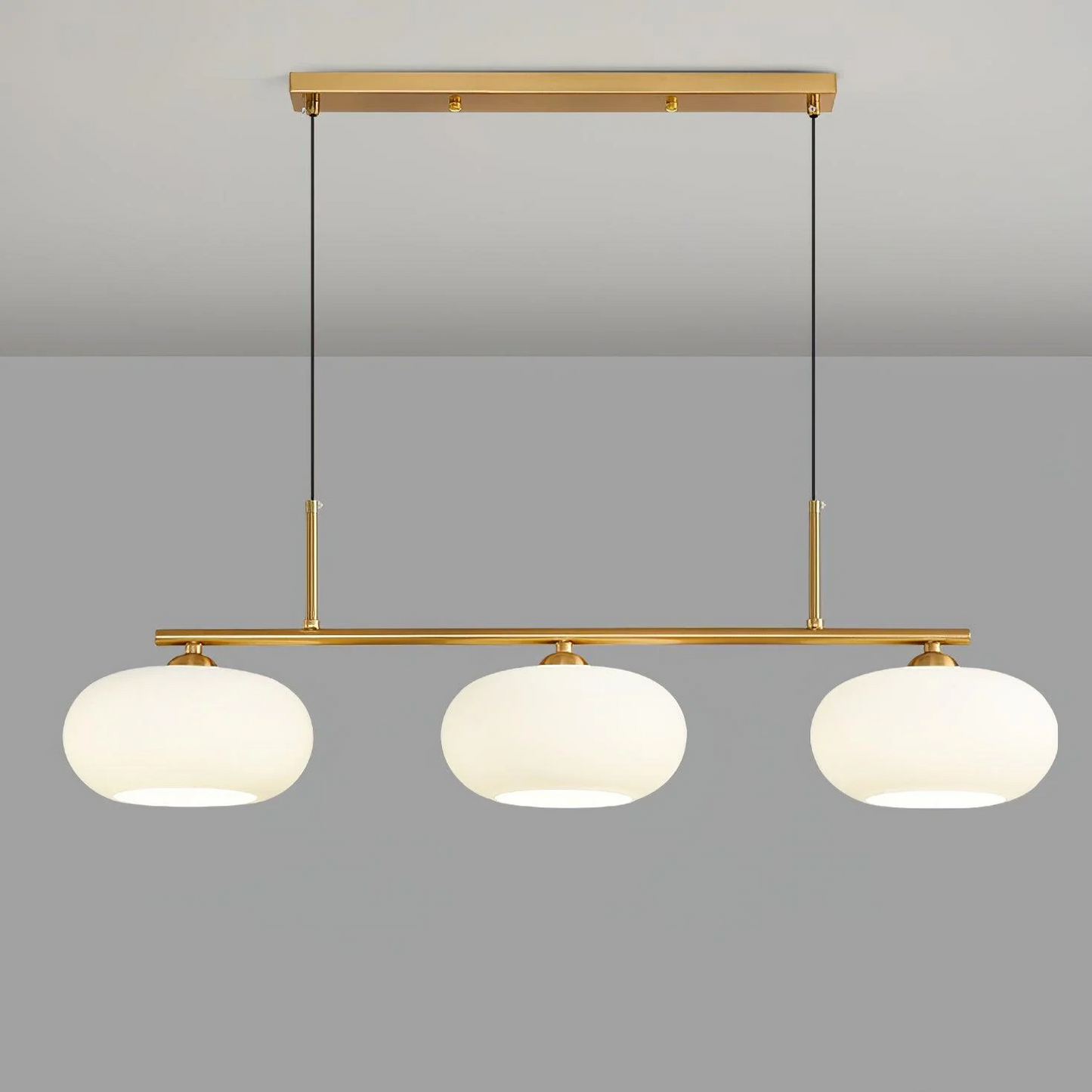 Lampa Wisząca Bauhaus 3-Głowicowa z Regulacją Wysokości – Nowoczesna Lampa do Salonu i Jadalni 9