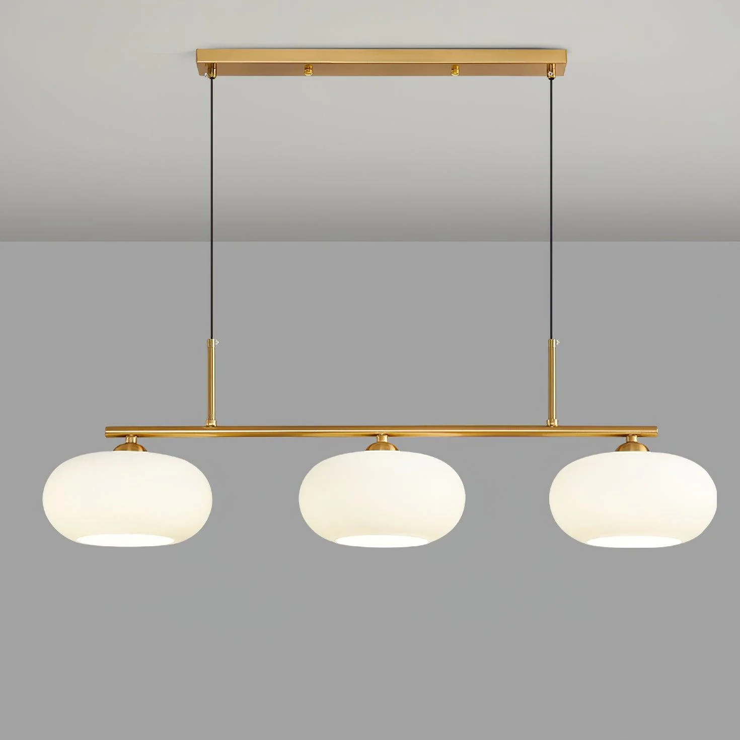 Lampa Wisząca Bauhaus 3-Głowicowa z Regulacją Wysokości – Nowoczesna Lampa do Salonu i Jadalni 9