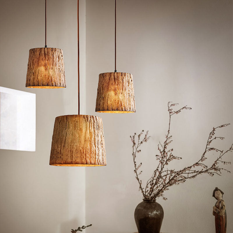 Lampa Wisząca z Drewna LED do Salon i Jadalni – Rustykalny Design, Regulowana Wysokość, Idealna Nad Stół 2
