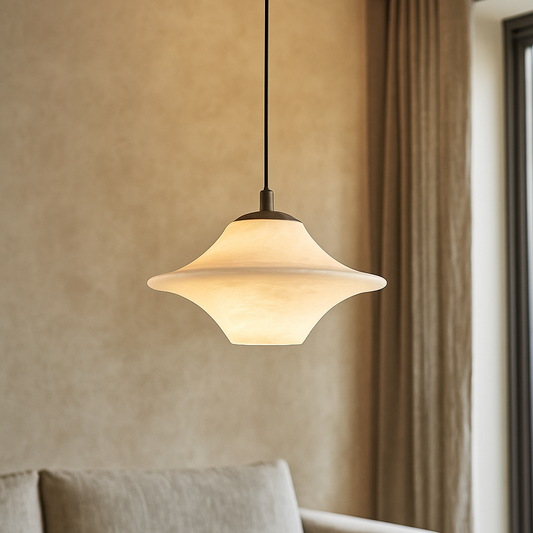 Lampa Wisząca z Naturalnego Marmuru do Jadalni i Kuchni – Nowoczesny Design z Regulowaną Wysokością i Miękkim Światłem LED 0