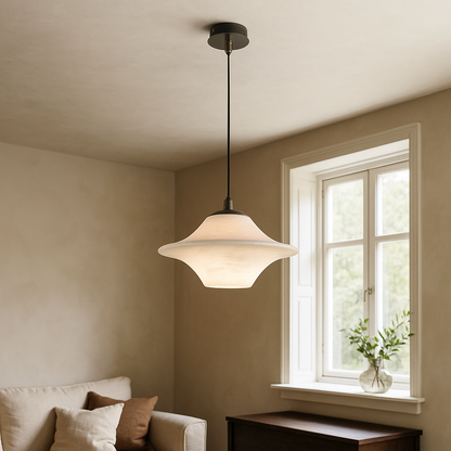 Lampa Wisząca z Naturalnego Marmuru do Jadalni i Kuchni – Nowoczesny Design z Regulowaną Wysokością i Miękkim Światłem LED 1