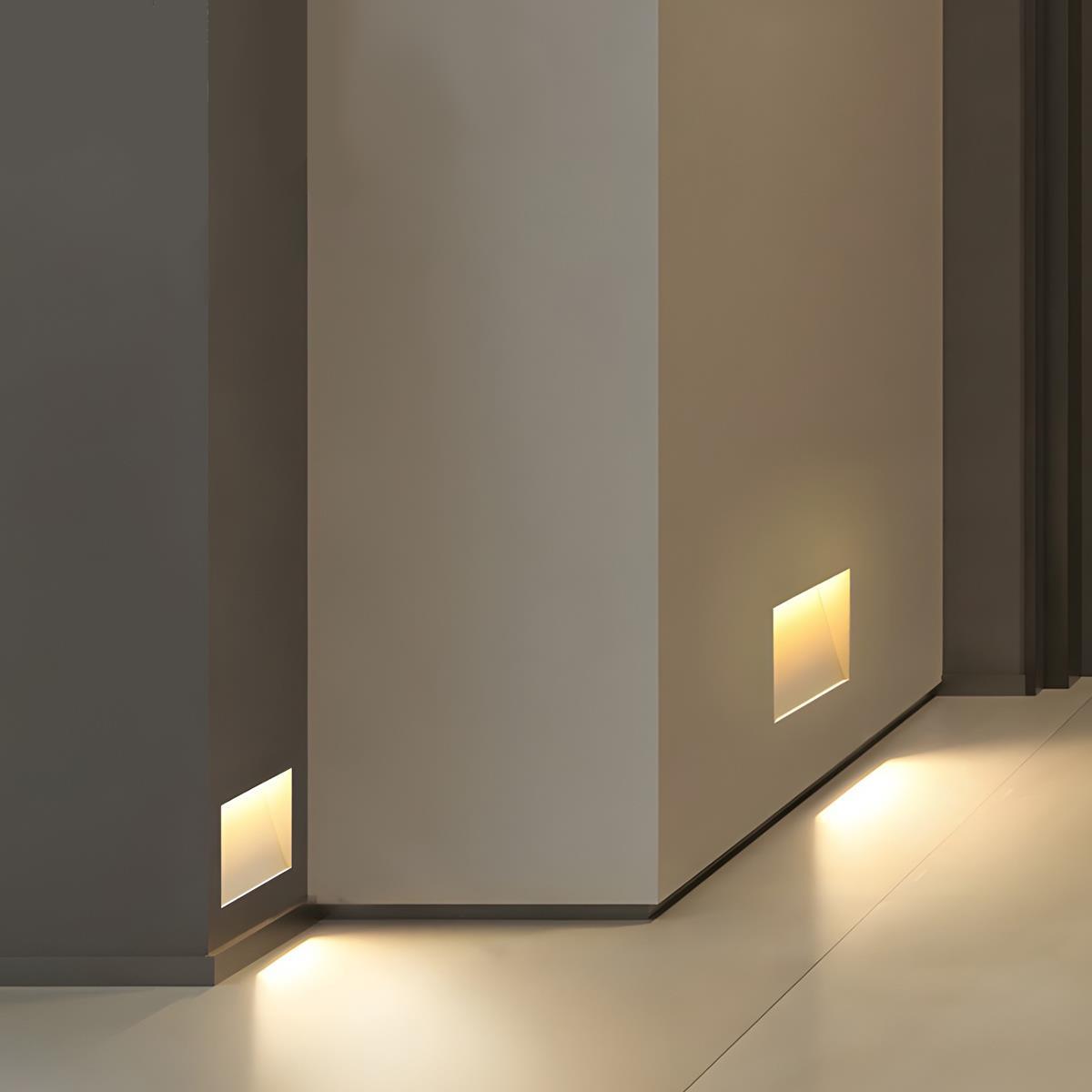 Lampa schodowa nowoczesna led ścienna wpuszczana