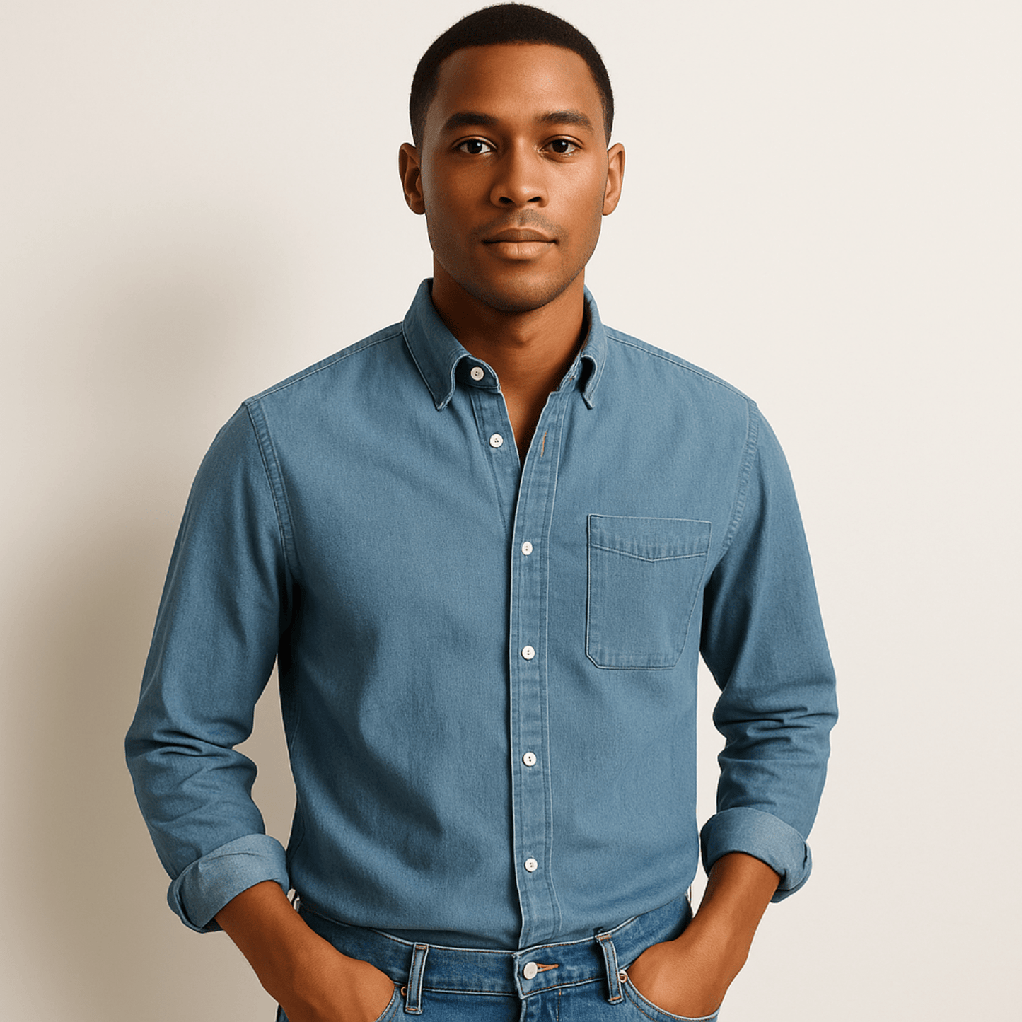 Chemise Homme à Manches Longues – Coupe Classique avec Col