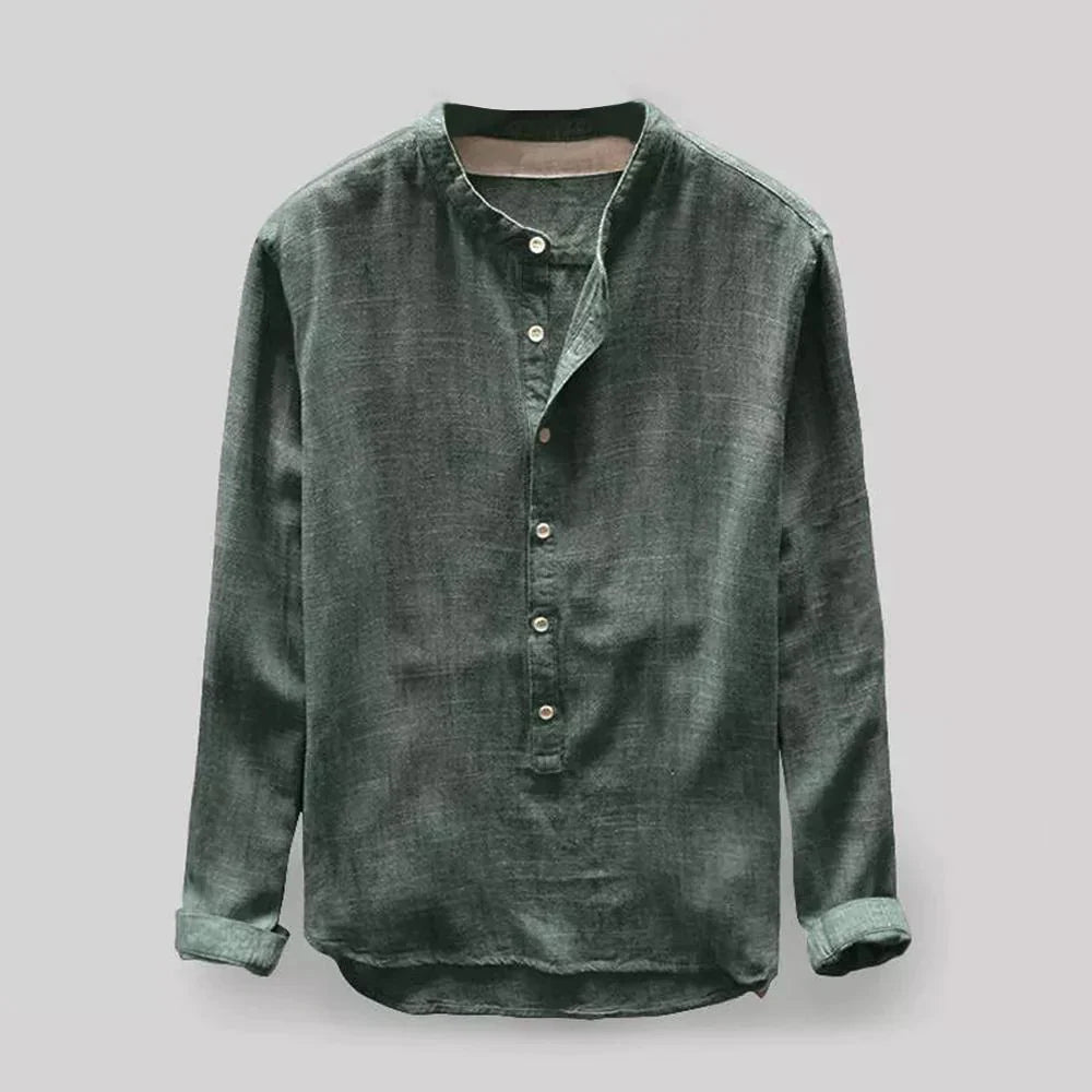 Langarmshirt Herren | Button-Down-Kragen & souveräner Look