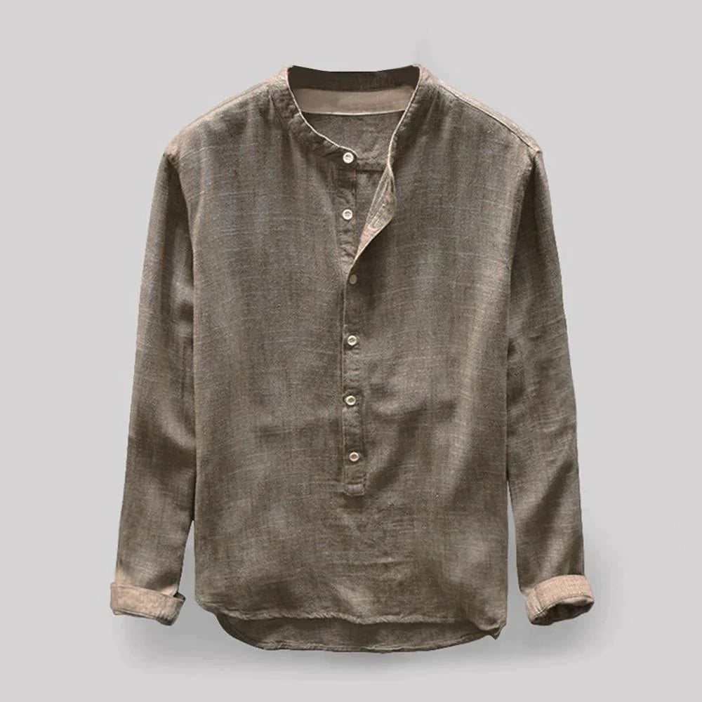 Langarmshirt Herren | Button-Down-Kragen & souveräner Look