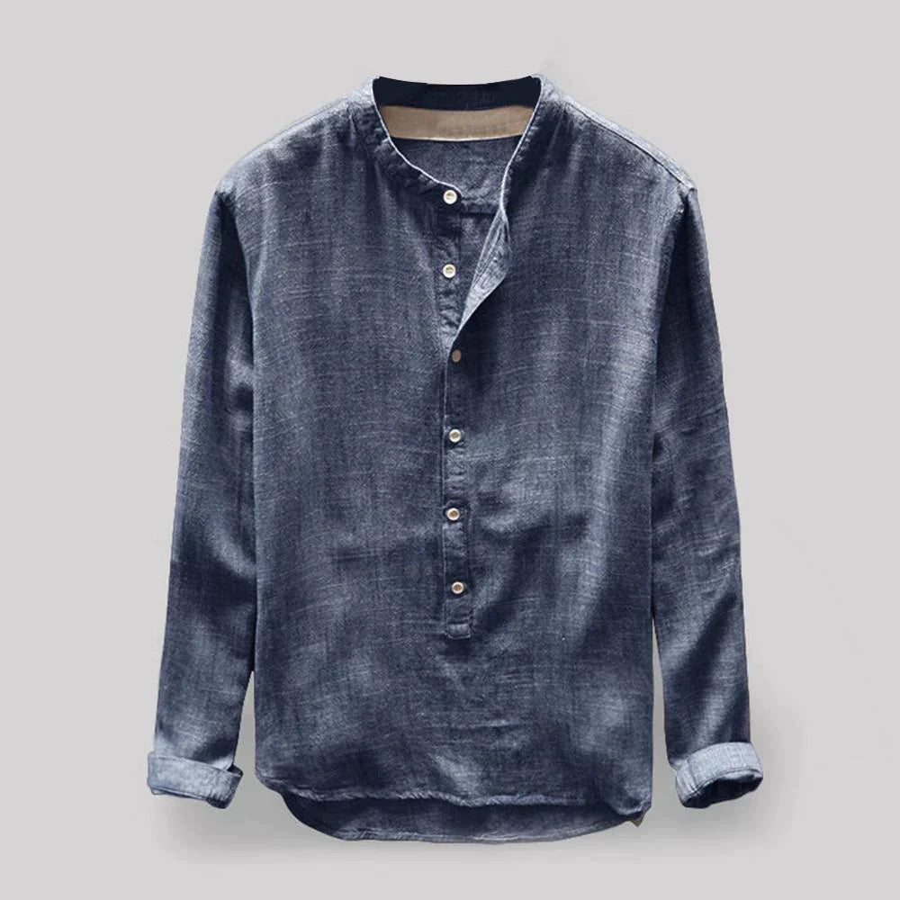 Langarmshirt Herren | Button-Down-Kragen & souveräner Look