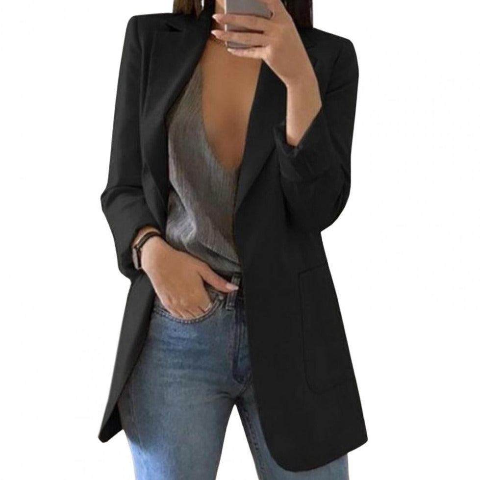 Autumnal women's blazer – Marita in pumpkin orange