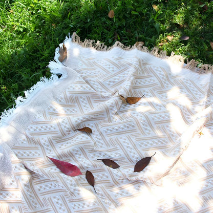 Large Waterproof Picnic Blanket – Durable Outdoor Mat with Elegant Diamond Weave Design, Lightweight and Portable, 71x71 2