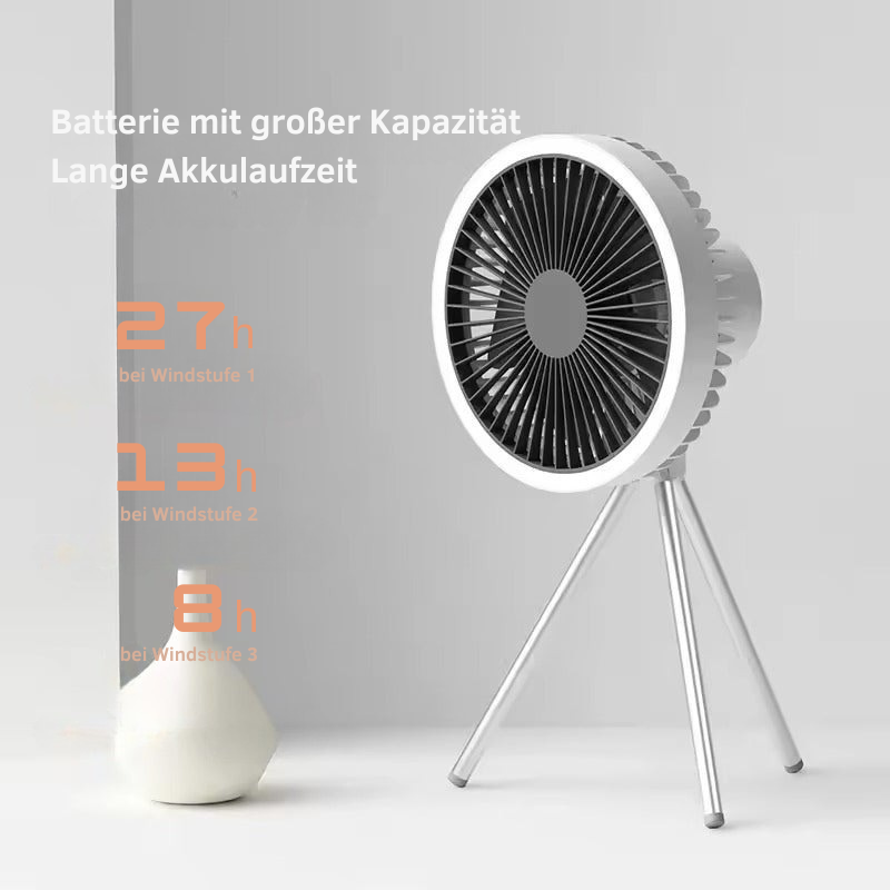 Tragbarer Ventilator All-in-One | Leistungsstark, kompakt und wiederaufladbar