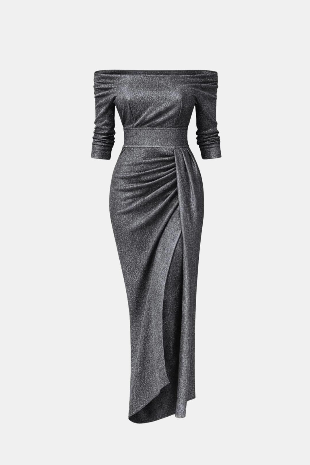 Larissa - Off-Shoulder Fitted Long Dress