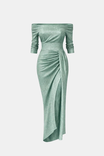 Larissa - Off-Shoulder Fitted Long Dress