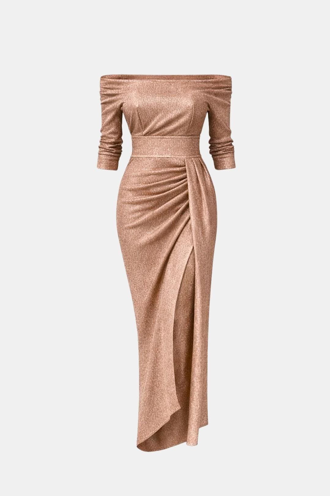 Larissa - Off-Shoulder Fitted Long Dress