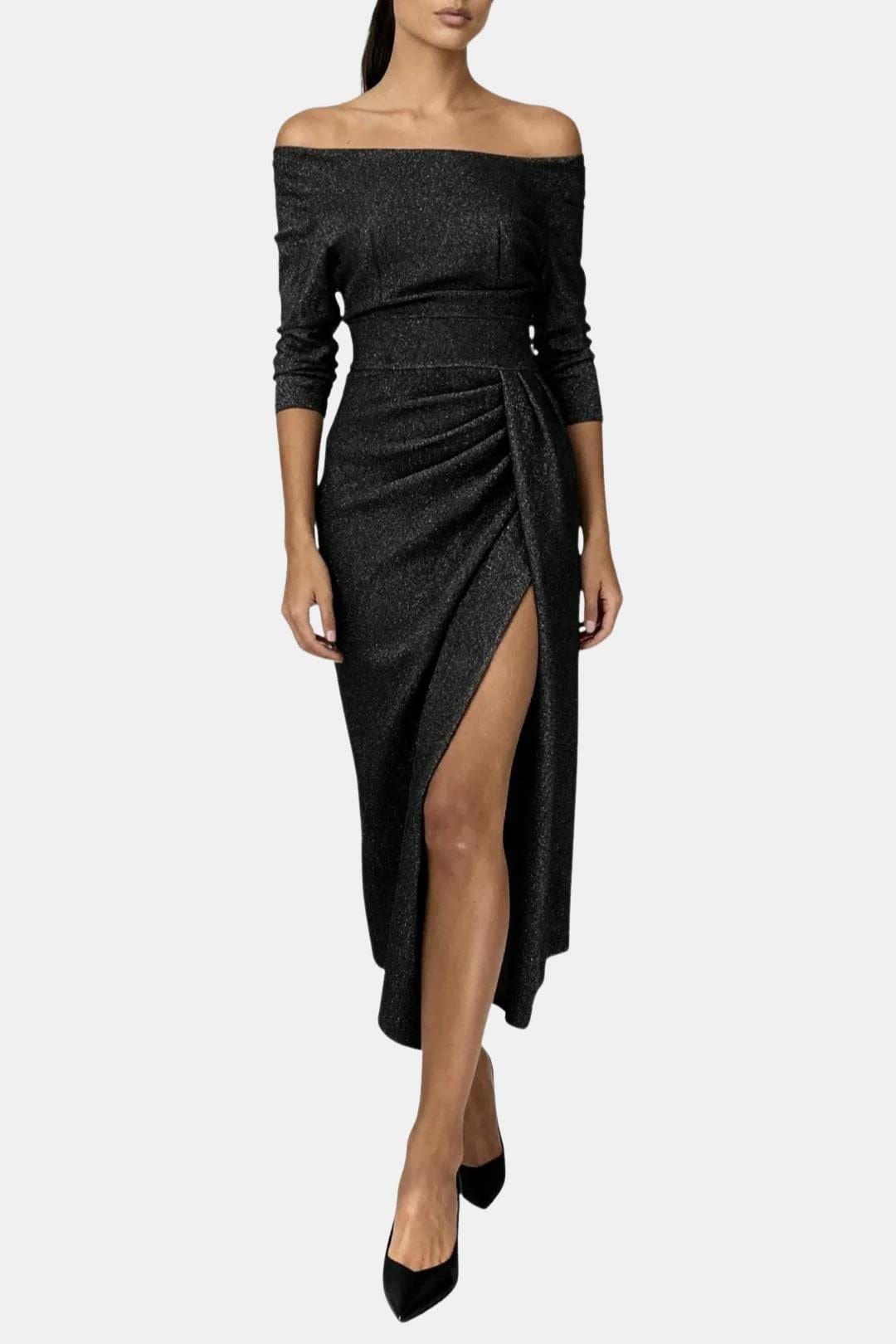 Larissa - Off-Shoulder Fitted Long Dress