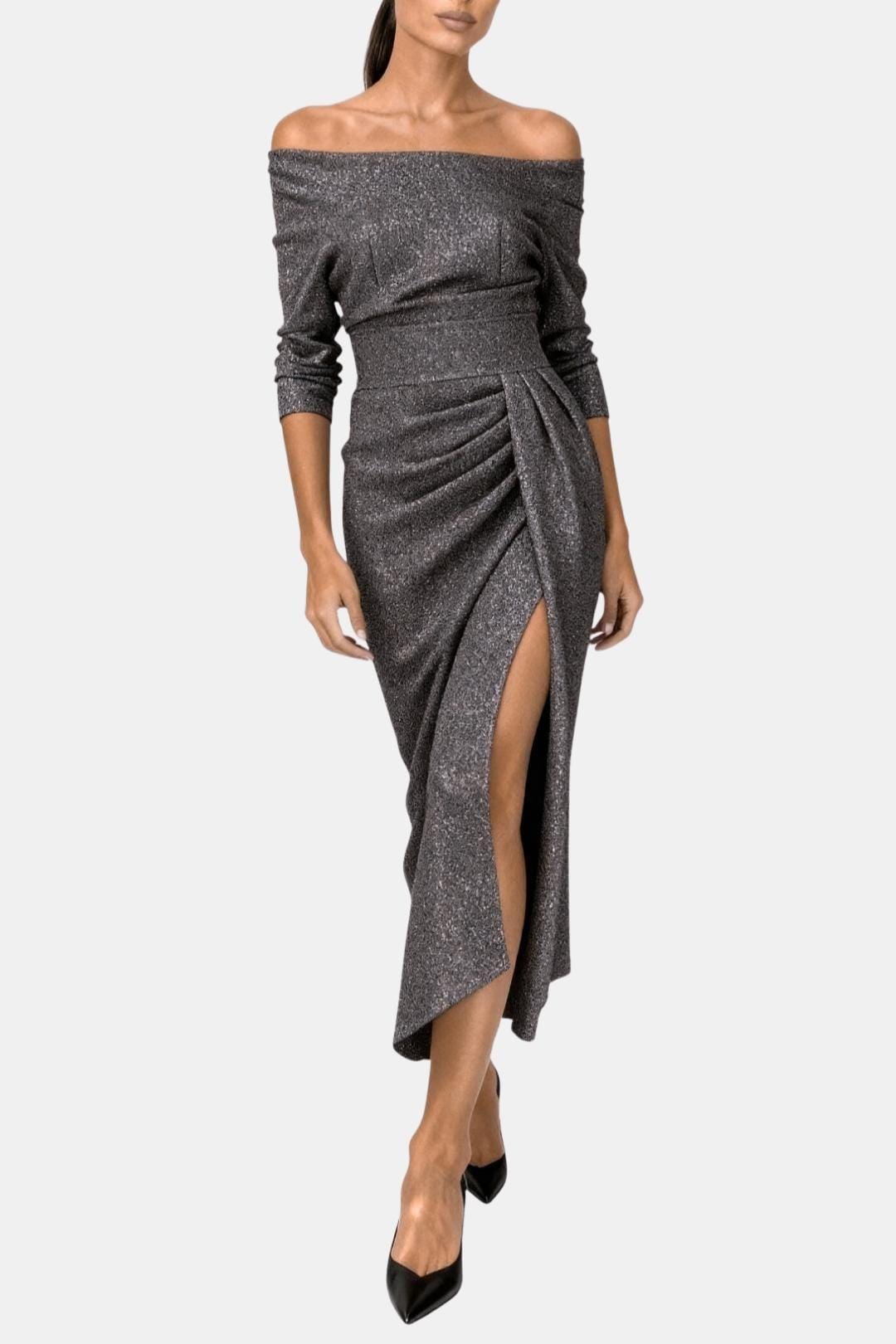 Larissa - Off-Shoulder Fitted Long Dress