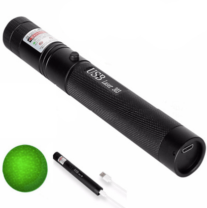 Laserpen 10000m Bereik USB Oplaadbaar Metaal Instelbare Focus Rood Groen | Restfield