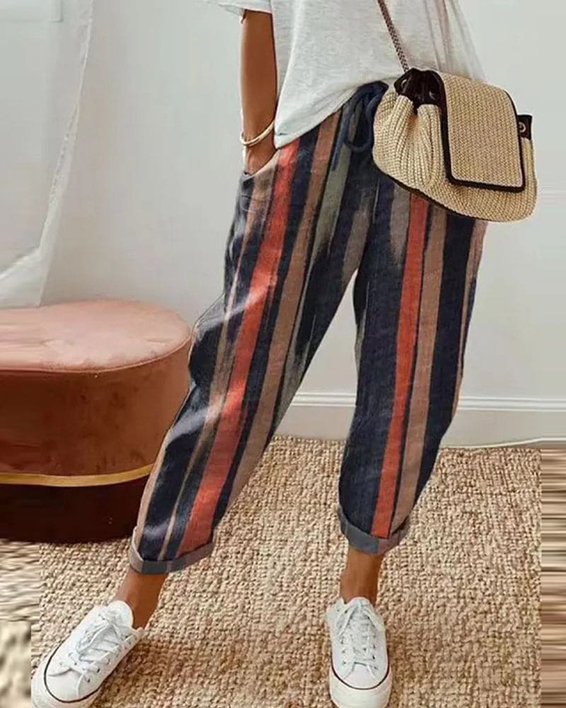 Lässige Leinenhose Damen mit Praktischen Taschen | Bequeme Sommermode für Alltag 0