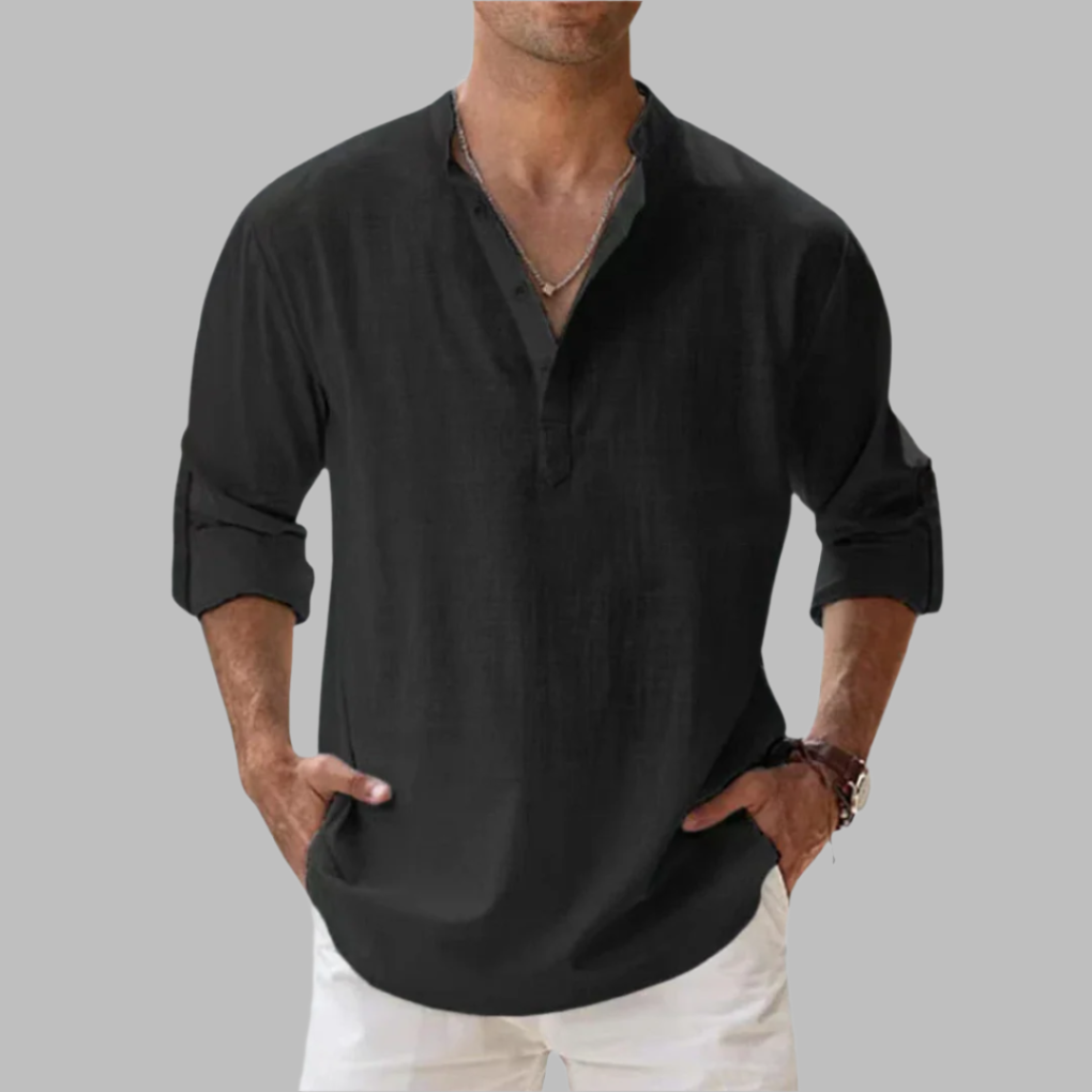 Lässiges Herren-Leinenhemd | Atmungsaktiver Stoff für Komfort und Stil 1