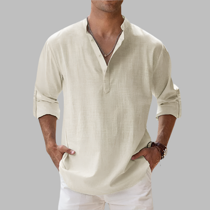 Lässiges Herren-Leinenhemd | Atmungsaktiver Stoff für Komfort und Stil 4