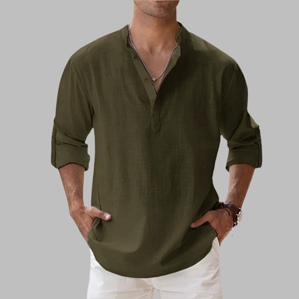 Lässiges Herren-Leinenhemd | Atmungsaktiver Stoff für Komfort und Stil 9