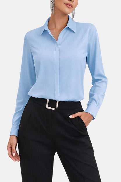Laura - Tailored Button-Up Classic Blouse
