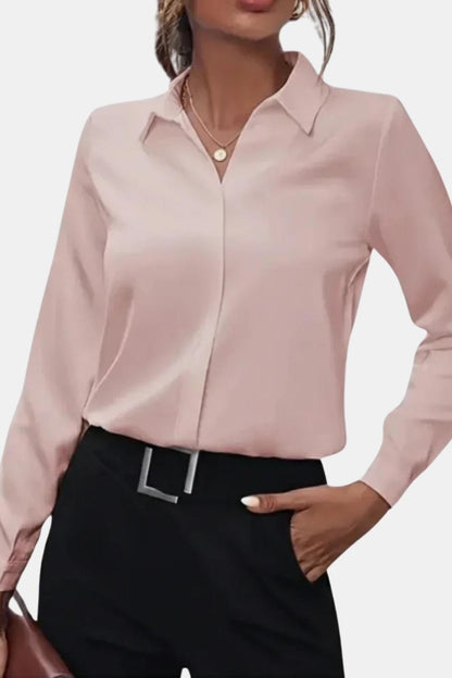Laura - Tailored Button-Up Classic Blouse
