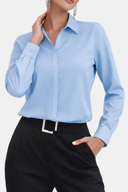 Laura - Tailored Button-Up Classic Blouse