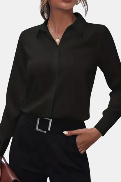 Laura - Tailored Button-Up Classic Blouse