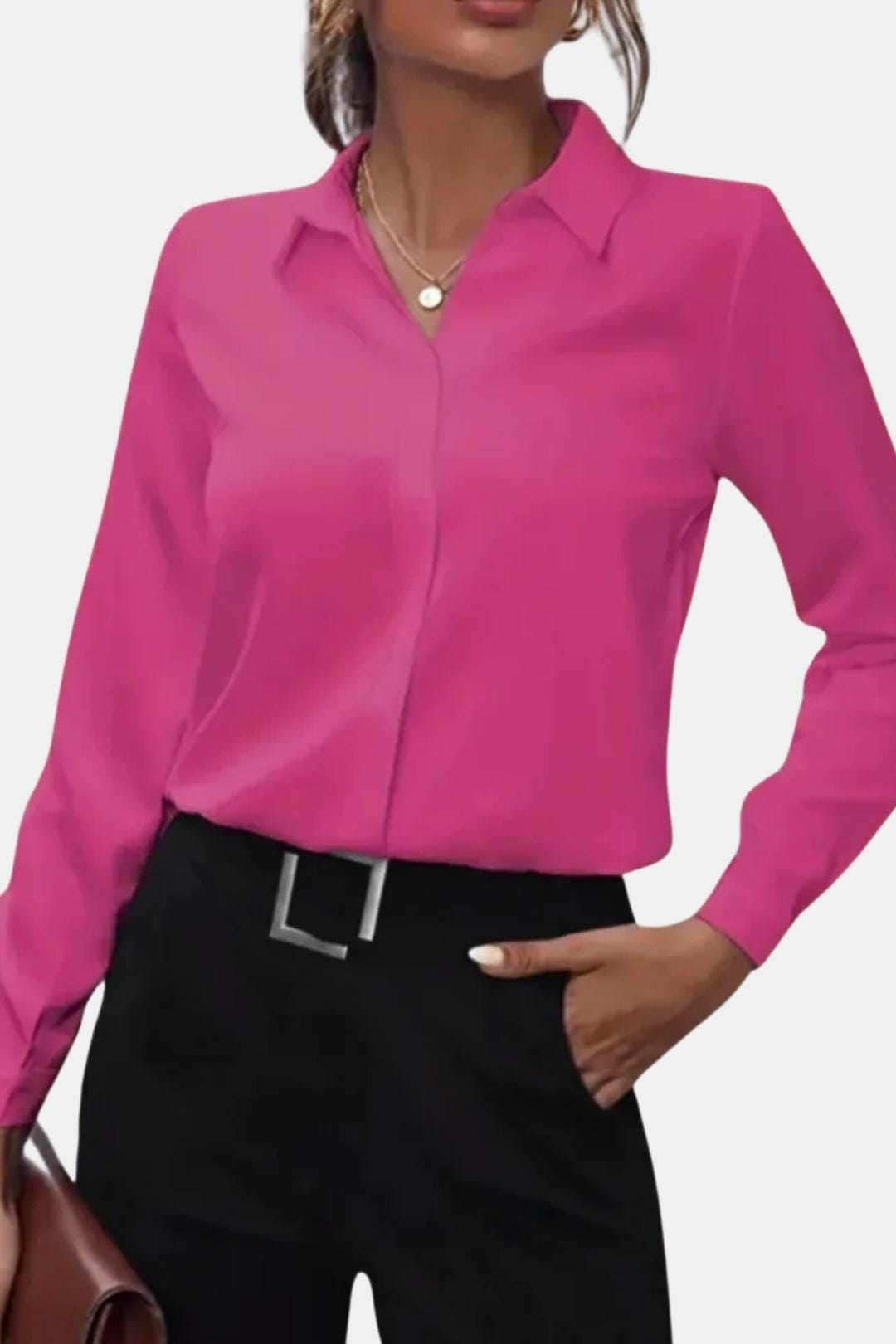 Laura - Tailored Button-Up Classic Blouse