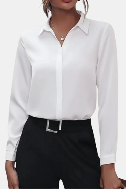 Laura - Tailored Button-Up Classic Blouse