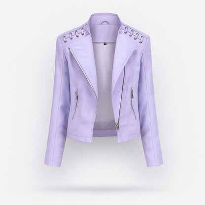 Light Lavender Leather Jacket