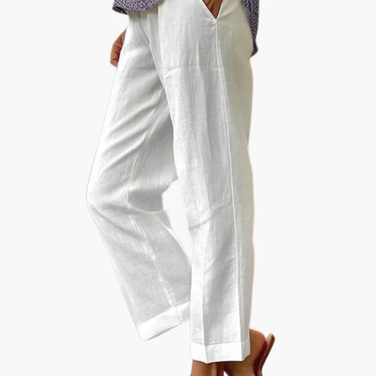 Leichte Sommerhose Damen mit Elastischem Bund und Lockere Passform 0