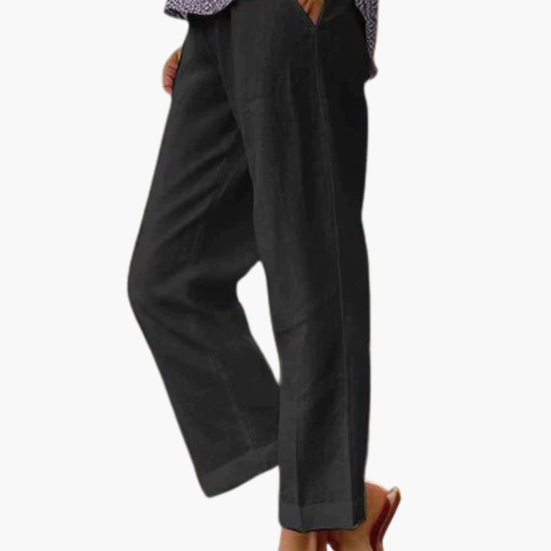 Leichte Sommerhose Damen mit Elastischem Bund und Lockere Passform 1