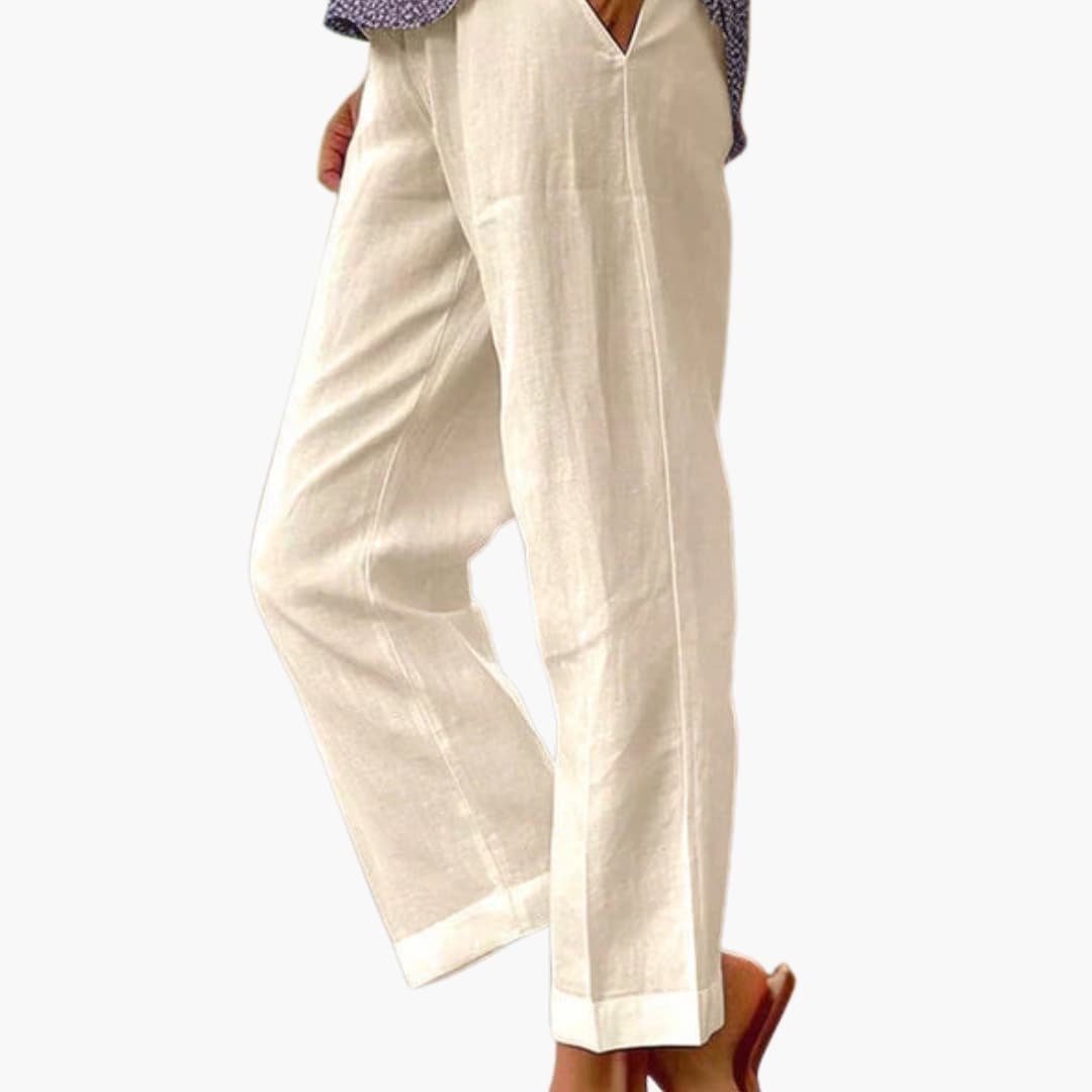 Leichte Sommerhose Damen mit Elastischem Bund und Lockere Passform 5