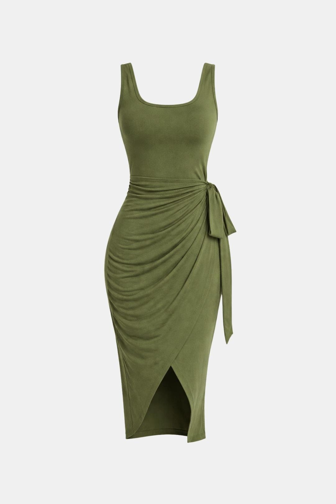 Leila - Bow Waist V-Neck Wrap Dress