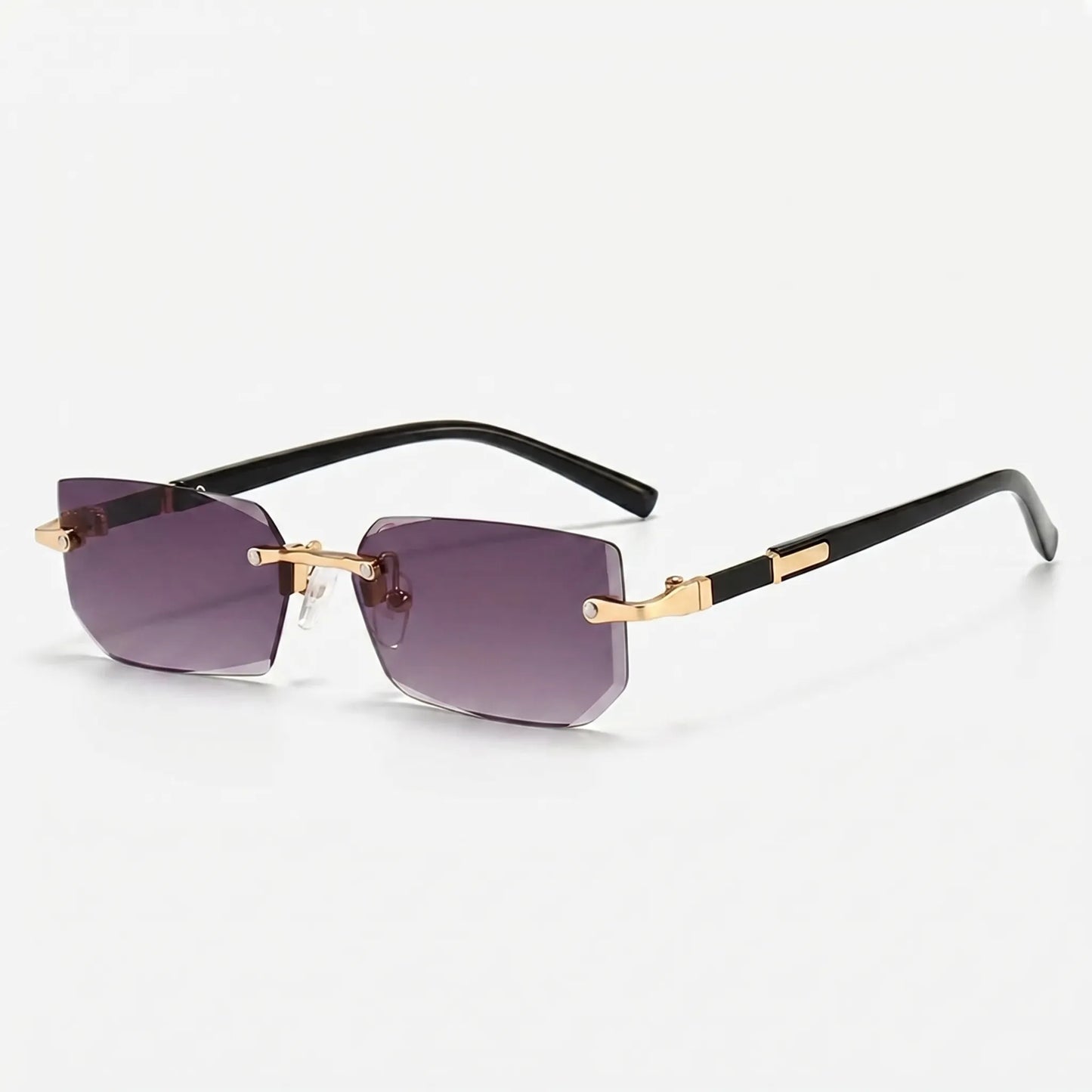 Lensara - Rimless Rectangle Fashion Sunglasses  Sunny Day Outings