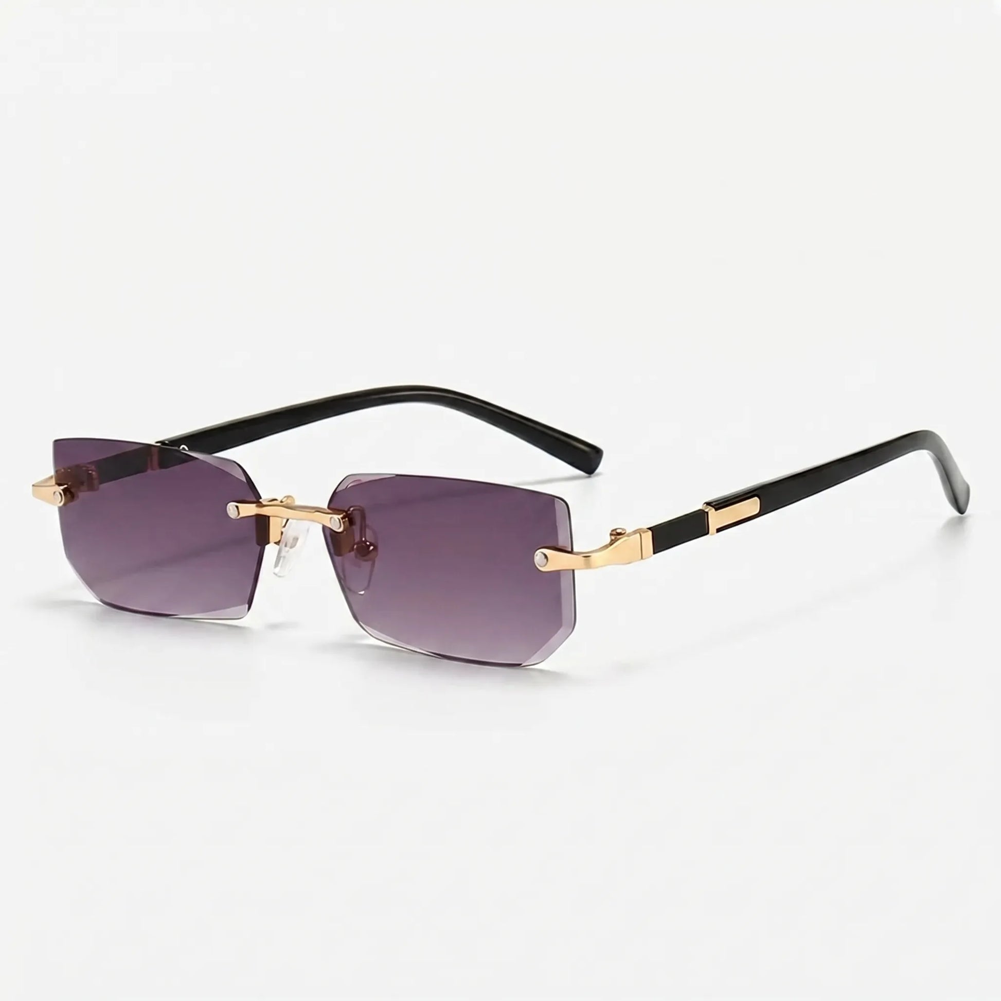 Lensara - Rimless Rectangle Fashion Sunglasses  Sunny Day Outings