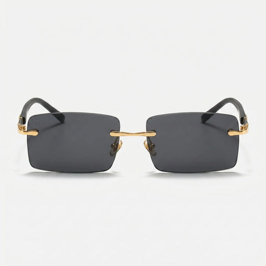 Lensara - Rimless Rectangle Fashion Sunglasses  Sunny Day Outings
