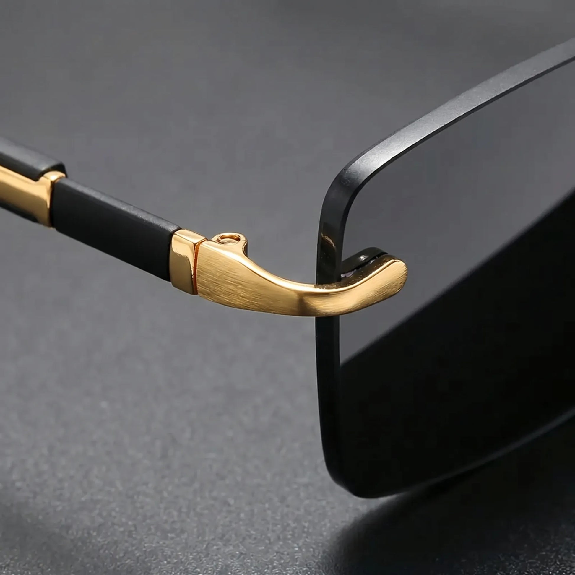Lensara - Rimless Rectangle Fashion Sunglasses  Sunny Day Outings