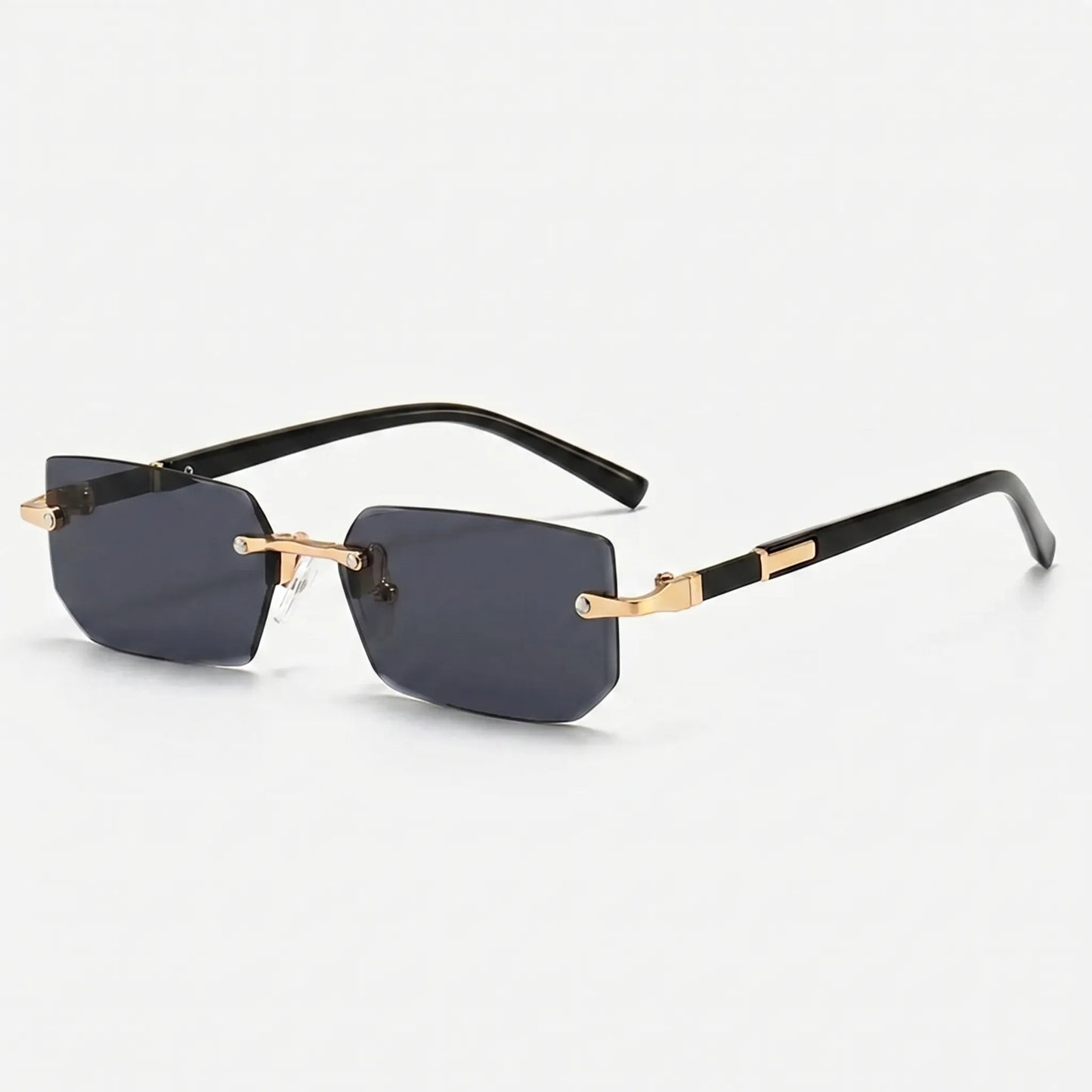Lensara - Rimless Rectangle Fashion Sunglasses  Sunny Day Outings