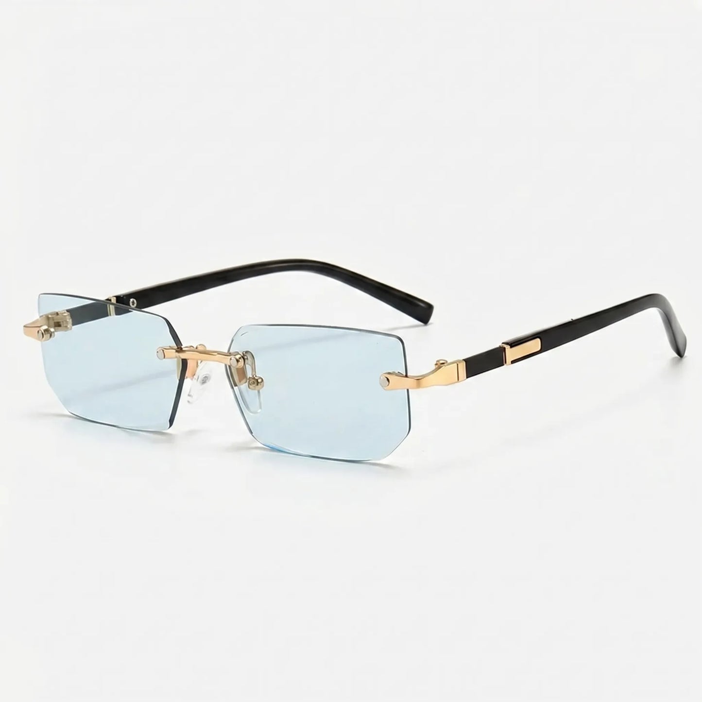 Lensara - Rimless Rectangle Fashion Sunglasses  Sunny Day Outings