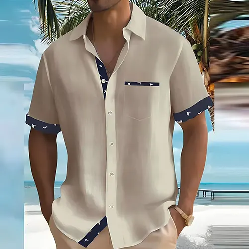Liam | Kurzarm-Sommerhemd für Herren mit atmungsaktivem Material | Stilvolles Design für Komfort und Eleganz 0