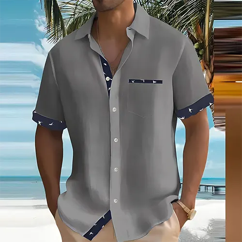 Liam | Kurzarm-Sommerhemd für Herren mit atmungsaktivem Material | Stilvolles Design für Komfort und Eleganz 2