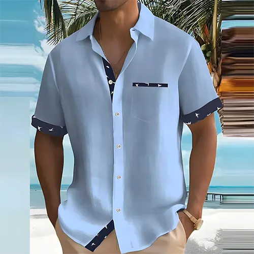 Liam | Kurzarm-Sommerhemd für Herren mit atmungsaktivem Material | Stilvolles Design für Komfort und Eleganz 3