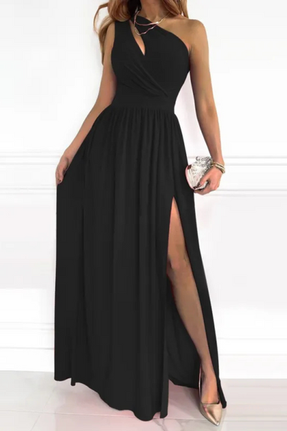 Liana | Rose Print Split Long Dress