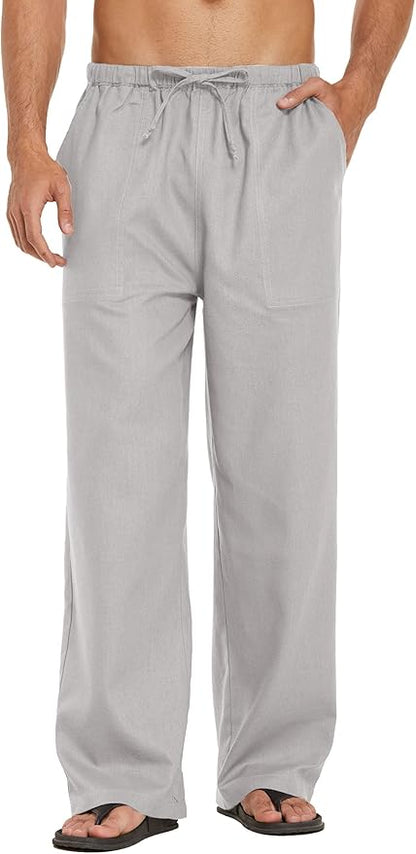Comfortable linen-mix trousers