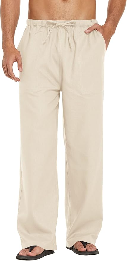 Comfortable linen-mix trousers